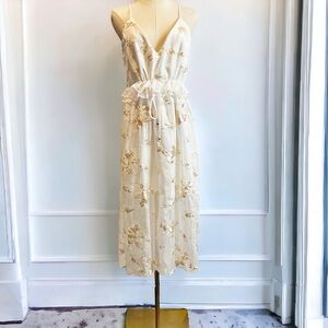 Revolve Elliatt Embroidered Floral Sheer Overlay Concert Dress